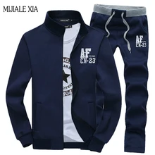 Новая высококачественная Мужская толстовка, модная Осенняя зимняя толстовка с капюшоном+ штаны, костюм из 2 предметов размера плюс M-3XL