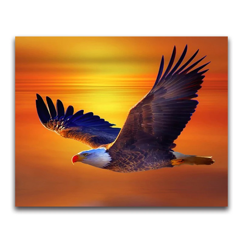5D diy diamond painting cross stitch kits diamond embroidery animal mosaic pattern resin drill eagle soars arts and crafts gift