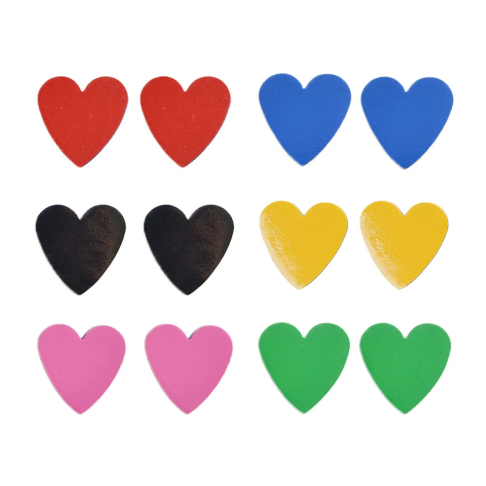

12PCS Heart Magnetic Stickers Beautiful Sticker Magnetic Stickers Refrigerator Magnet Heart-shaped Stickers Family Supplies