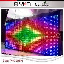 P10 пикантные видео сразу цена от производителя 3*6 м Фонарик светодиодный видео занавес для похода в ночной клуб вечерние украшения