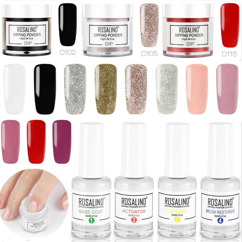 10g Dip Powder Sets Nail Holographic Glitter Pigment Powder 12ml Nail