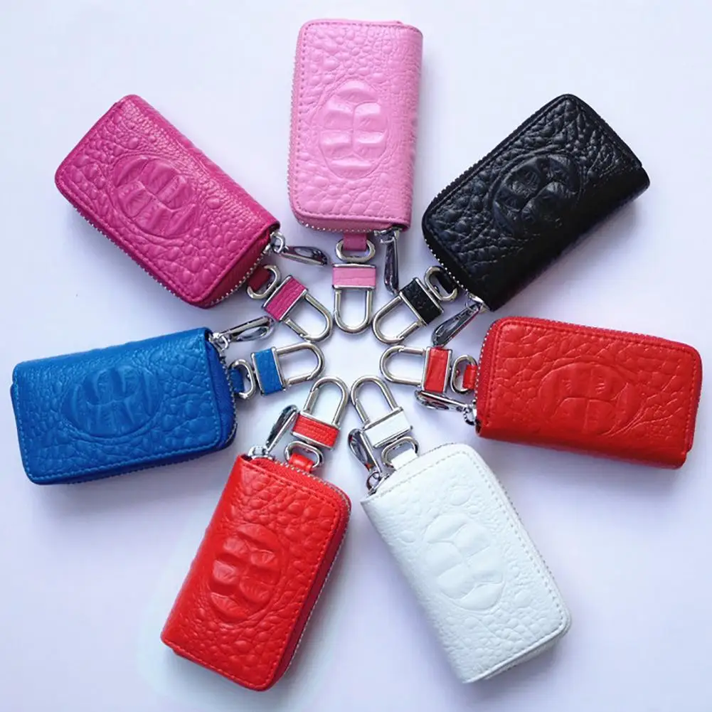 

Fashion Waterproof Crocodiles Grain Micro Leather Car Key Bag Key Holder Wallet Smart Organizer Bag Coin Pocket Keychain Pouch