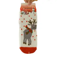 font b 2017 b font new year Women 3D Cartoon Christmas Socks snowflake deer santa