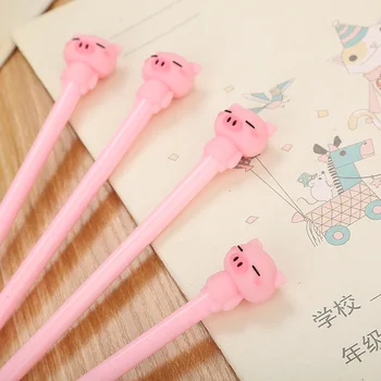 

40 PCs Creative Stationery Pink Piglet Neutral Pen Cartoon Girl Heart Series Learning Office Water-based Signature Pen Wholesale
