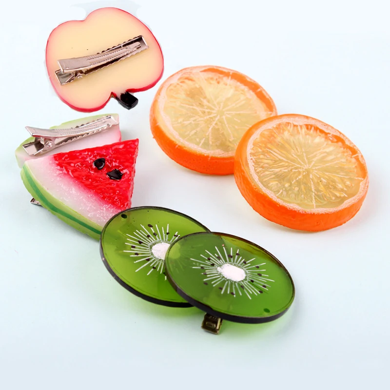 

Summer Style Watermelon etc Fruits Slice Hair Accessories for Women Hair Clips Barrettes Fashion Hairwear