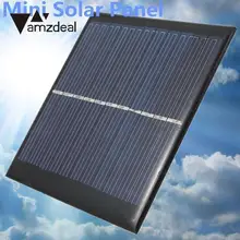 amzdeal 6V 1W Solar Panel Module DIY Light Battery Cell Phone Chargers Outdoor Travelling Powerbank Charging Board Solar Power