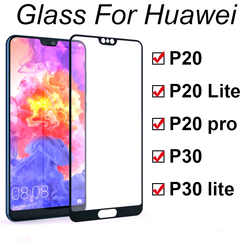 Закаленное стекло для huawei p20 lite pro защита экрана полное покрытие p30 стеклянная