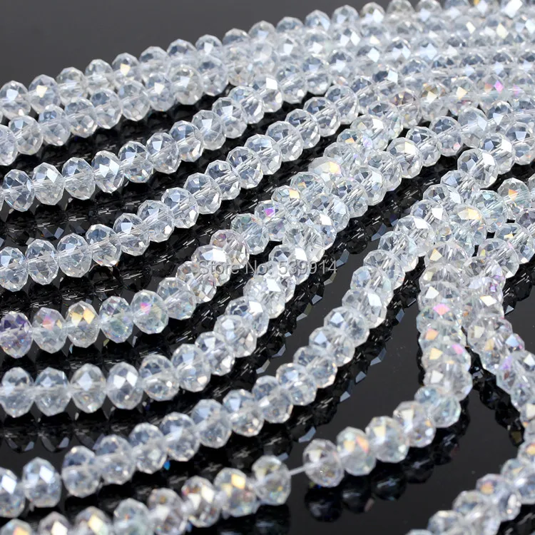 8x5mm 200 pcs/lot AB Color Cut&Faceted Glass Beads,Spacer Beads,Crystal Glass beadsin Beads