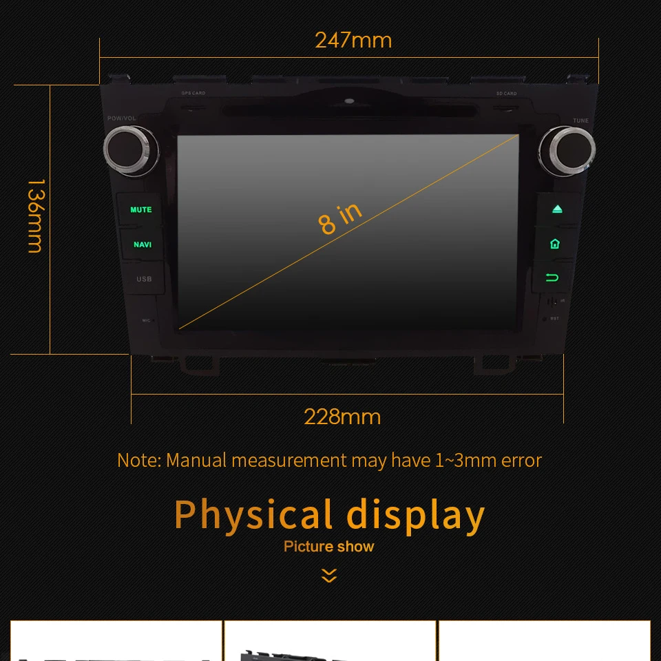 Flash Deal KLYDE 8" 4G WIFI Android 8.0 Octa Core PX5 4GB RAM 32GB ROM Car DVD Multimedia Player Stereo Radio For Honda CRV CR-V 2006-2011 5