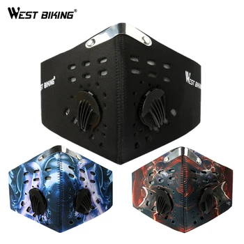 

WEST BIKING Cycling Face Mask Training Mask Bike Bicycle Activated Carbon Anti- Haze/PM2.5 Dust-proof Face Shield Cycling Mask