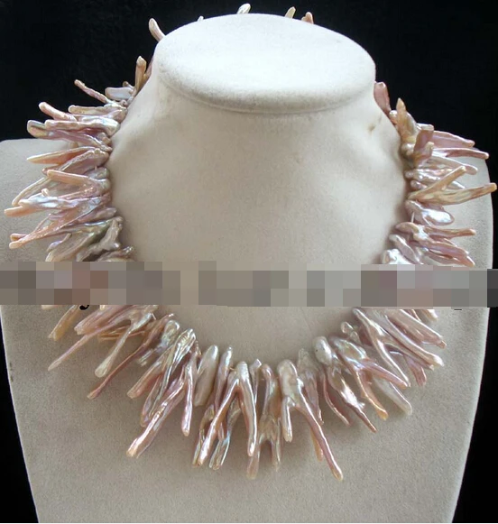 

Jewelr 005564 freshwater pearl purple branch reborn keshi necklace 17