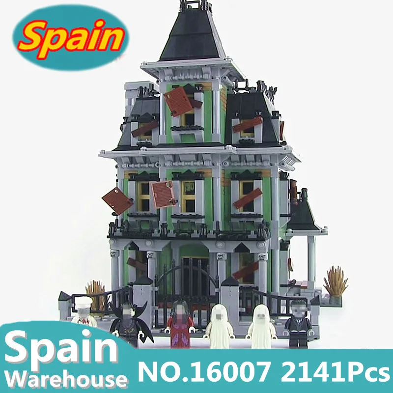 

City Street view series blocks Haunted House 16007 with Monster figures toys building blocks Compatible Legoings 10228 toys Gift