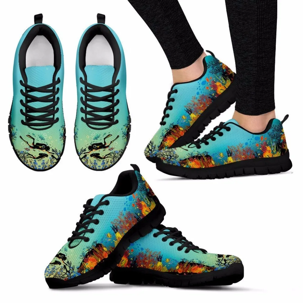 

HYCOOL Scuba Pattern Running Shoes Women Sneakers Breathable Air Mesh Shoes Eva Athletic Sapatos Women Sport Shoes Runing Shoes