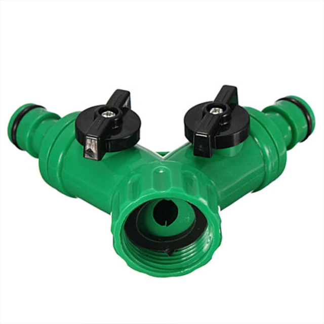 New Hot ABS Plastic Hose Pipe Splitter Tool 2 Way Connector 2 Way Tap Garden SPLITTERs Drop