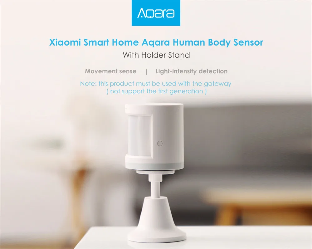 

Xiaomi Aqara Human Body Sensor ZigBee Wireless Connection Light Intensity Sensors Mi home APP Control Work with Xiaomi Gateway 2