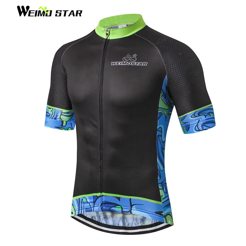 1 Bkue Cycle Jersey Мужская велосипедная трикотажная велосипедная одежда Топ для велосипеда Ropa Ciclismo велорубашка MTB Джерси футболка дышащая - Цвет: 1