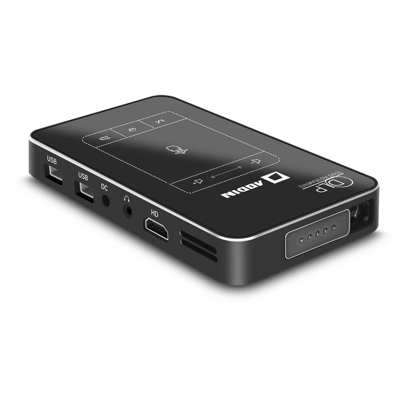 Портативный проектор AODIN 1 + 32G Wi Fi умный мультисенсорный HD DLP HDMI карманный мини
