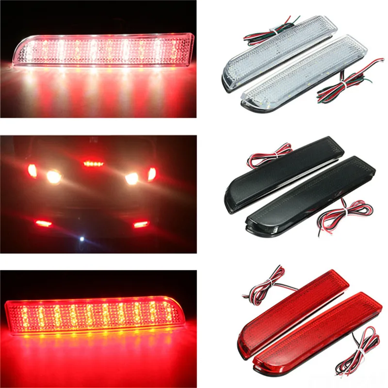 2 шт. 3528 SMD 30LED красный задний бампер отражатель тормоз остановка поворота свет