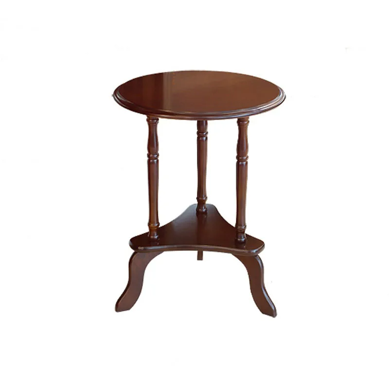 Wooden Round Coffee Table End Table