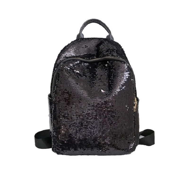 

Miyahouse Fashion Bling Sequins Women's Backpack Sweet Style School Bags For Teenage Girls Pu Leather Female's Rucksack