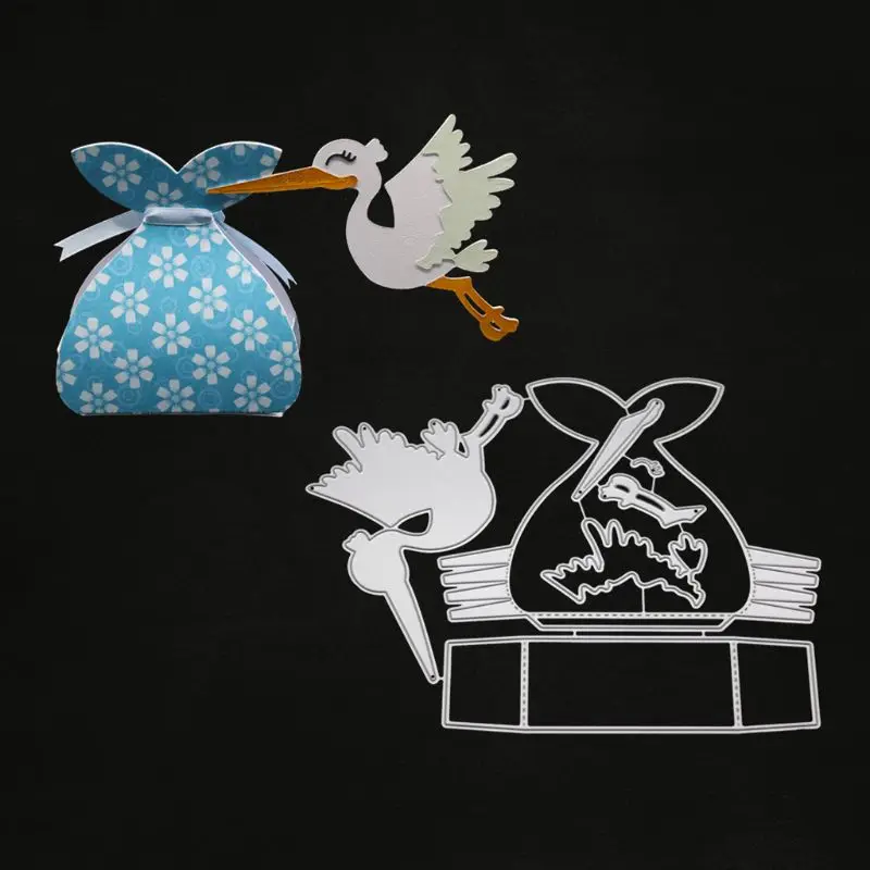

Bird Candy Box Metal Cutting Dies Stencil DIY Scrapbooking Album Stamp Paper Card Embossing Craft Decor