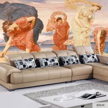 Пользовательские печати DIY ткань и текстильные обои для стен настенная Ретро хлопок и лен моющиеся для гостиной Европейский