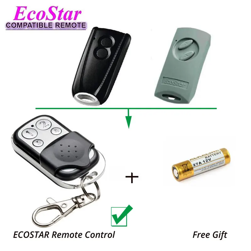 

3pcs Hormann EcoStar RSC2, EcoStar RSE2 Compatible Garage Gate Door Hand Transmitter Remote Control