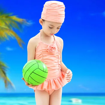 

Girls set girls 4-12 years old princess skirt style pink swimsuit summer