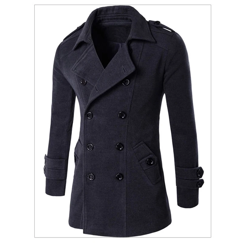 High Quality 2017 Top Sale Long Wool Coat Mens Wool & Blends Cool Winter Men Overcoats Slim Fit Winter Warm Wool Overcoats C105 High Quality 2017 Top Sale Long Wool Coat Mens Wool & Blends Cool Winter Men Overcoats Slim Fit Winter Warm Wool Overcoats C105