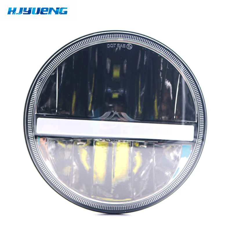 

New 36w for Land Rover Defender 90/110 7Inch Black LED Headlight With White DRL&Amber Turn Signal Projector Headlamp