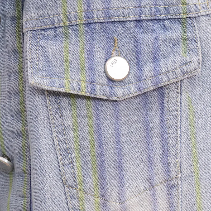 Veste Automne 2018 Spliced Lâche Arc Manteau De Pu Denim Outwear Jeans Dentelle camellia Femmes Casual en Ciel Nouveau Étudiants Femme f5wq56