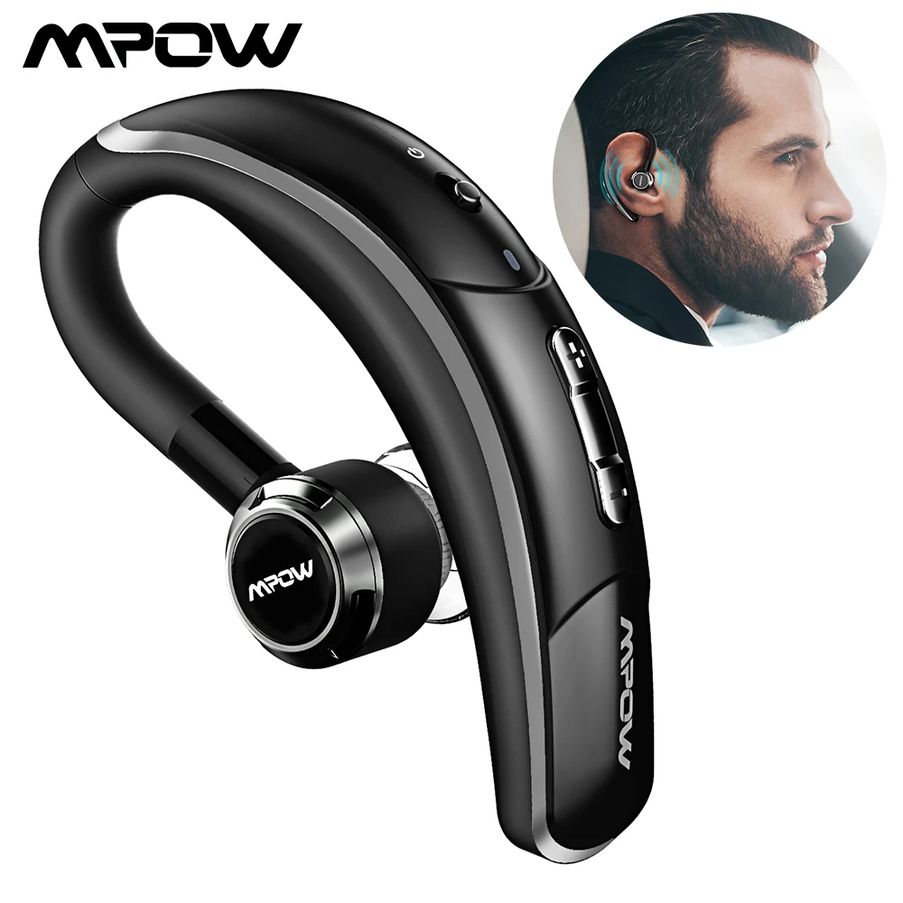 Mpow 028 Bluetooth 4.1 Earphone Car Headset With Mic And 6 Hour Talking Time Handsfree Earbuds