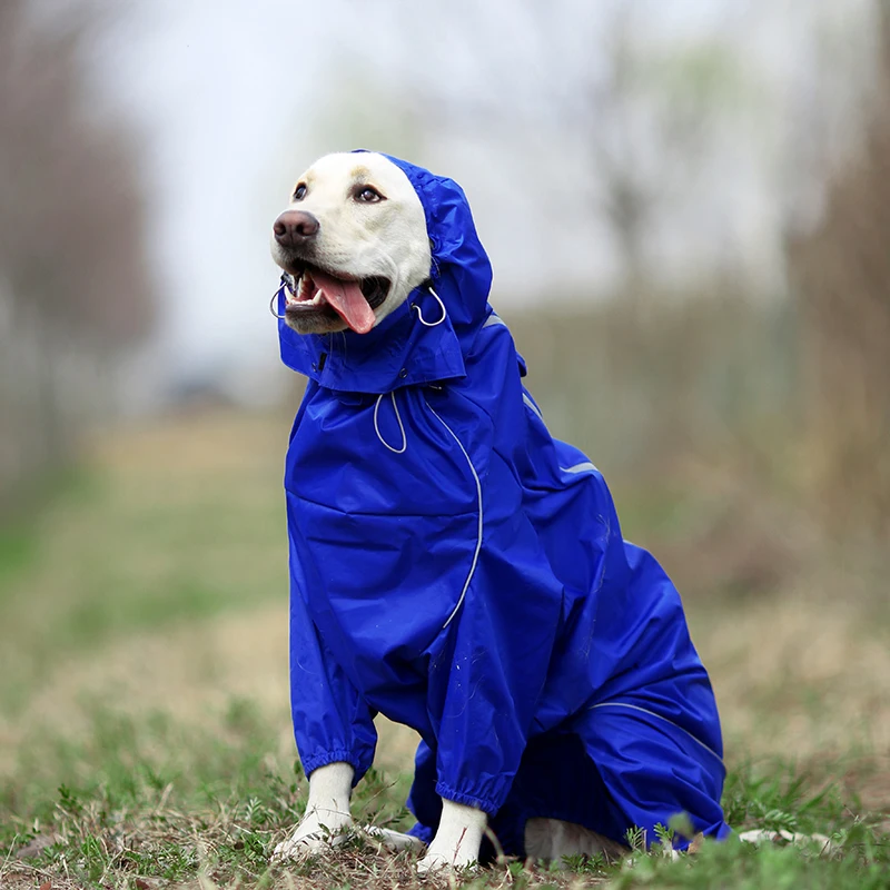 com capuz macacão para cães grandes pequenos macacão capa chuva labrador