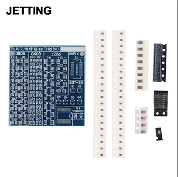 

SMT SMD Component Welding Practice Board Soldering DIY Kit Resitor Diode Transistor By start Learning Electronic