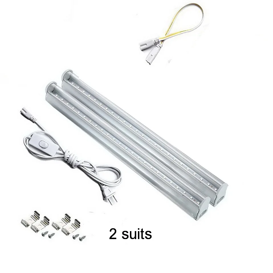 

2pcs T5 T8 Led Grow Lighting Indoor Seedling Flower and Blossmming Plant Growth Light Lamp Bar Tube 30cm 45cm 60cm Red&Blue