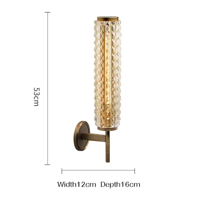 Современный медный настенный светильник, роскошный кристалл, для гостиной, ванной комнаты, зеркальный светильник, настенный светильник - Цвет абажура: copper wall lamp