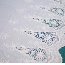 LASUI M0036 3 года = 1 шт. хорошего качества хлопок вышитые полые позиции кружево своими руками Удобная скатерть ткань хлопковая ткань