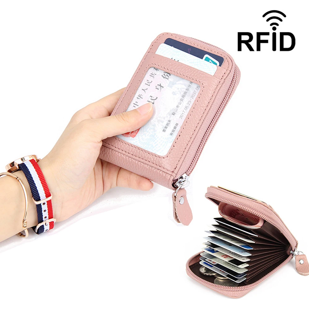 Herald Мода Качество Натуральная кожа RFID кошелек для Для женщин женский телячья кожа кредитной паспорт карты сумка паспорт, ID-карты бумажник