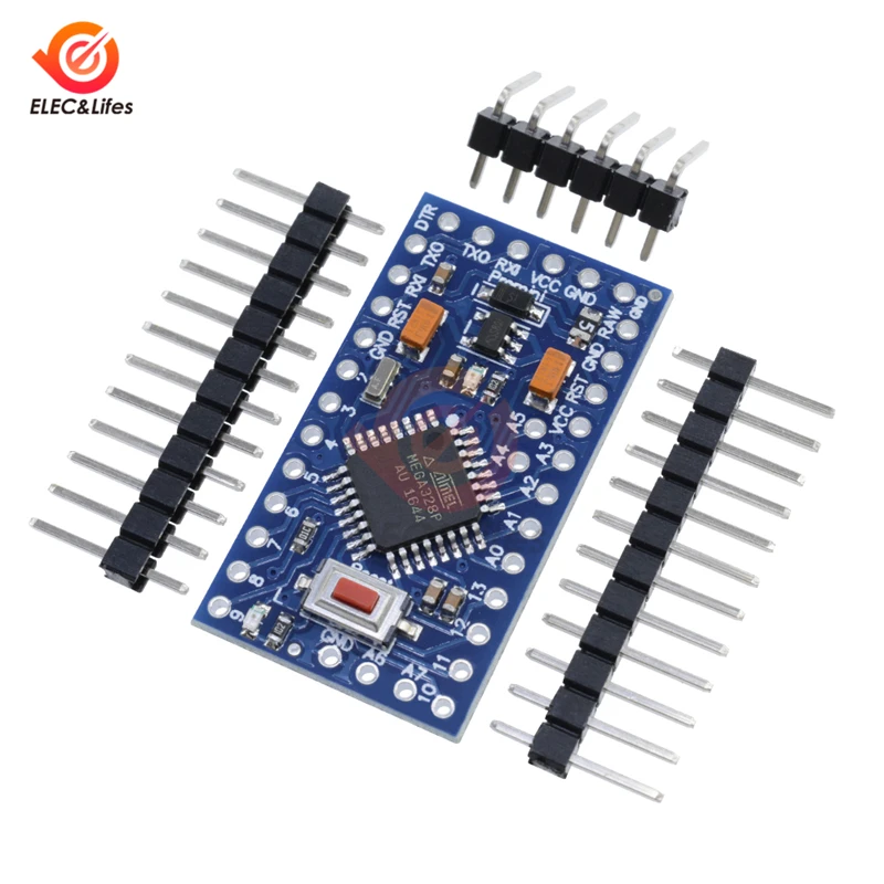 

1Pcs For Arduino ATMEGA328P Pro Mini 328 mini Atmega328p-AU board module 3.3V 8MHz 5V/16MHz Reverse polarity protected