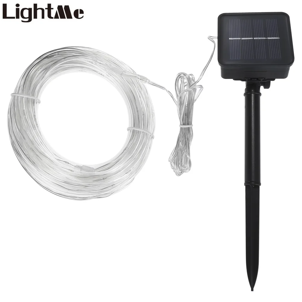 

Lightme 100 LEDs String Light LED Strip Lights Solar Powered Solid Tube Copper Wire String Light Lamp For Home Party Supply