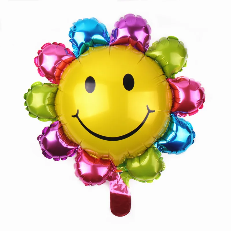 

XXPWJ Free shipping mini sunflowers aluminum balloons decorated children's birthday party balloon toy wholesale B-041
