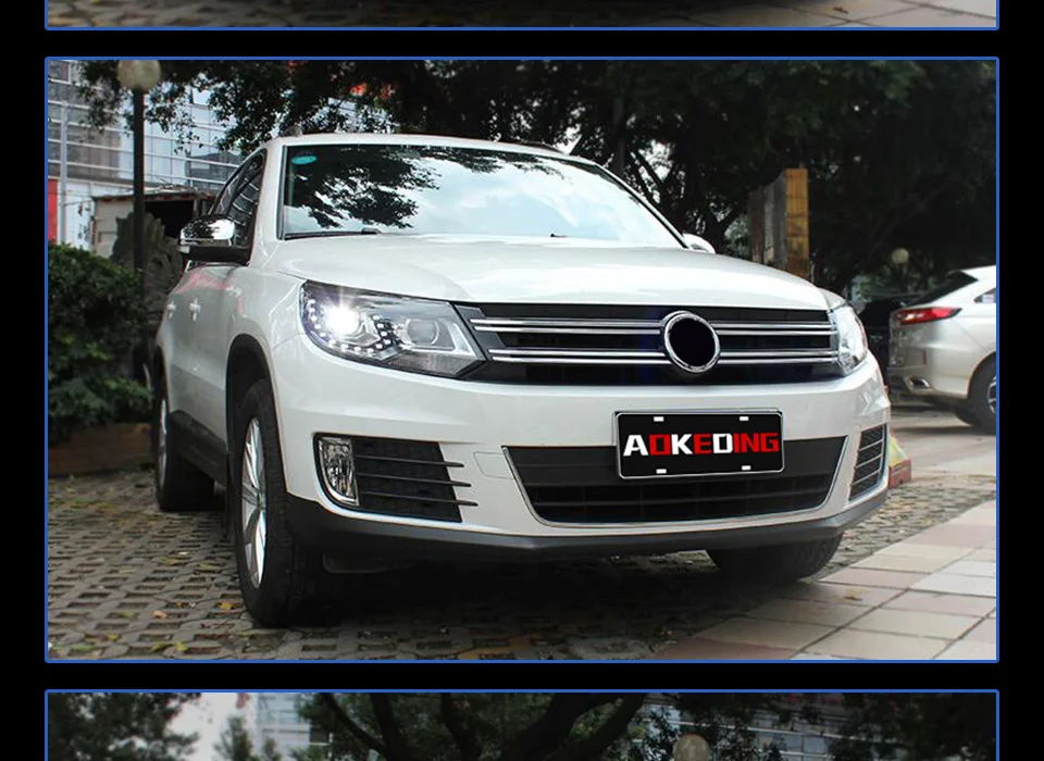 AKD автомобильный Стайлинг для VW Tiguan фары 2013- Tiguan светодиодный фонарь DRL Hid головной фонарь Ангел глаз биксеноновый луч аксессуары