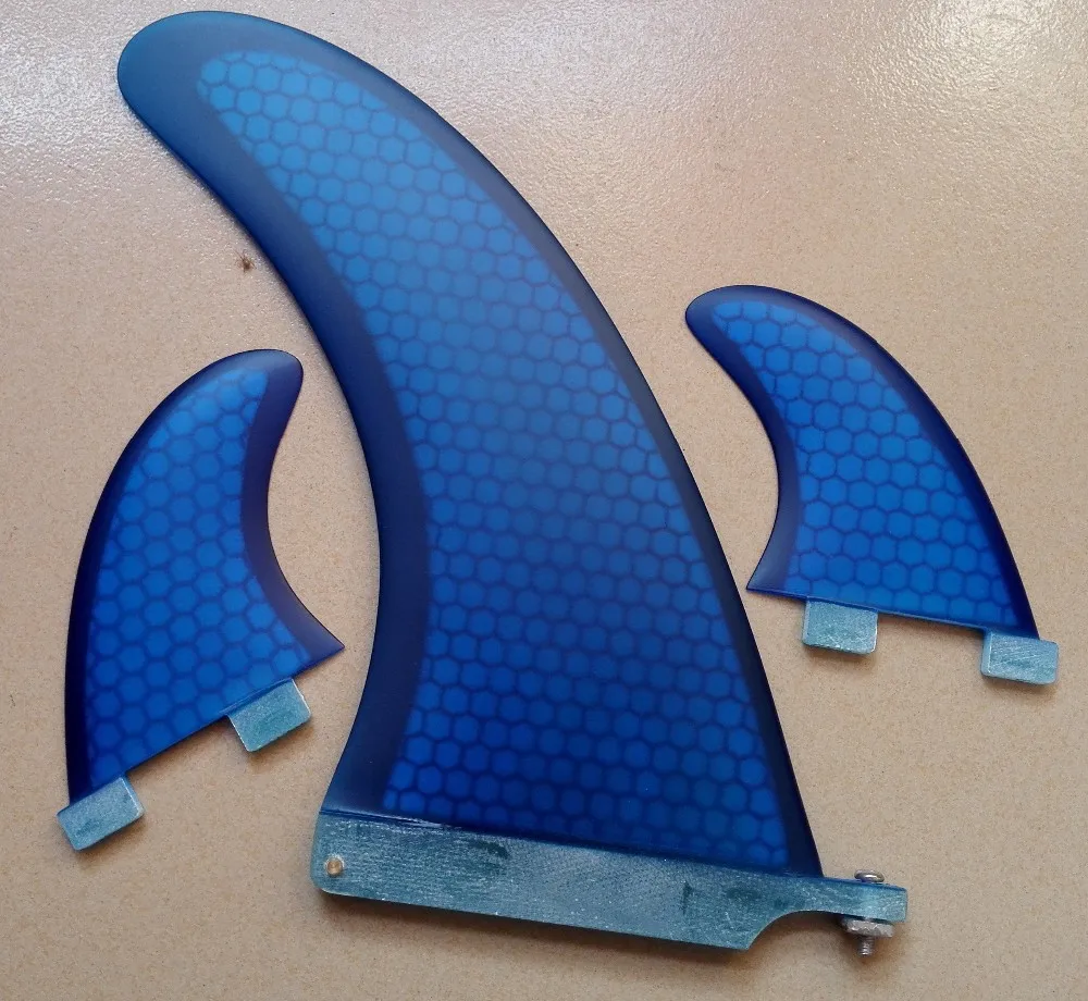 Синий 9 дюймов центральный плавник и 2 шт GL FCS, для серфинга плавник из стекловолокна медовый гребень для серфинга плавник