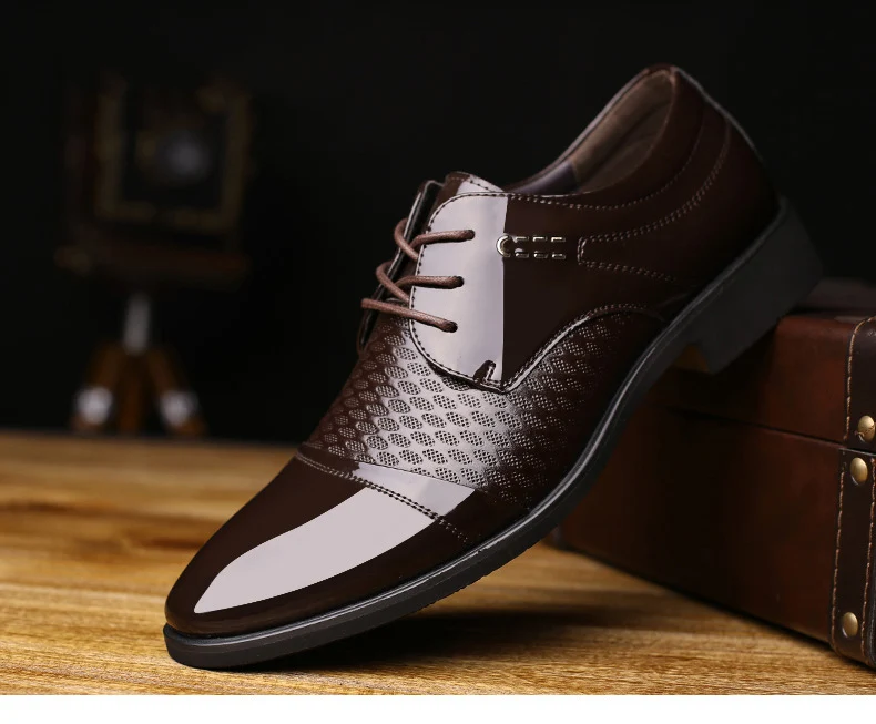 COSIDRAM/Туфли-оксфорды из искусственной кожи; деловая обувь для мужчин; Роскошная коллекция года; Весенние Свадебные туфли в деловом стиле; Мужские модельные туфли с острым носком; BRM-938