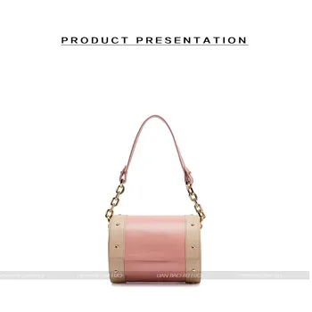 

fashion New 2019 designer popular color contrast cylinder bag and cross-body bucket women bag Free mailing