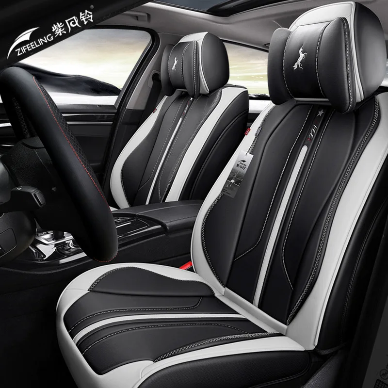 Actual Leatherseat Cover Protection Automobile Interior/Sales 2 Front Car Seat Cushion 1 Back Seat Mat Suit Most Car SUV Truck
