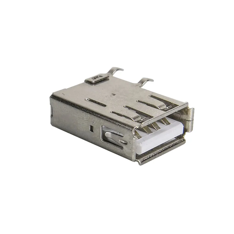 

100pcs USB2.0 Female Type A Side Plug 4 Pin Connectors Female USB Connector Port Jack Sockect Terminals Tail Plug