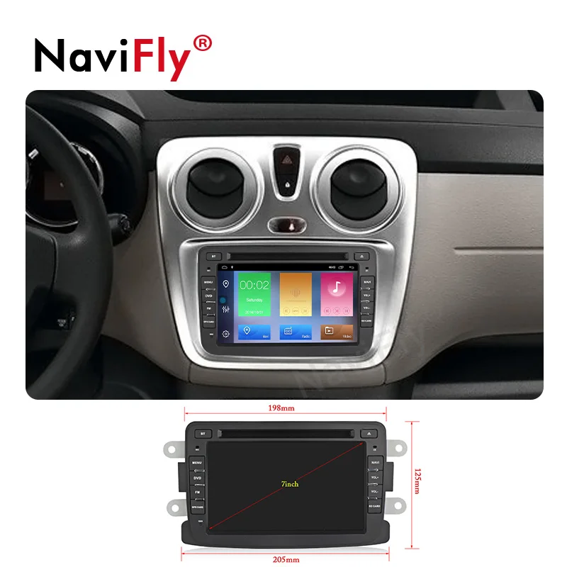 Clearance Free shipping! Android 9.1 2+32G Car dvd radio audio GPS Navigation for Dacia Duster Logan Sandero Central Cassette video Player 4