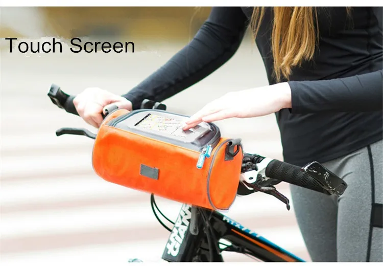 Clearance Bicycle Front Tube Bag Waterproof Touch Screen Bike Handlebar Basket Cycling  Front Frame Phone Case Bicycle Accessories 1