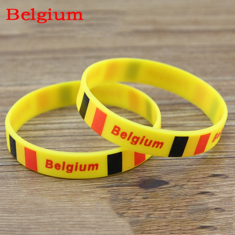 Belgium Sports Bracelet Belgium Fans Silicone Wristbands Belgium